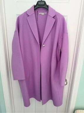 Stella McCartney Pastel Lilac Wool Trench Coat
